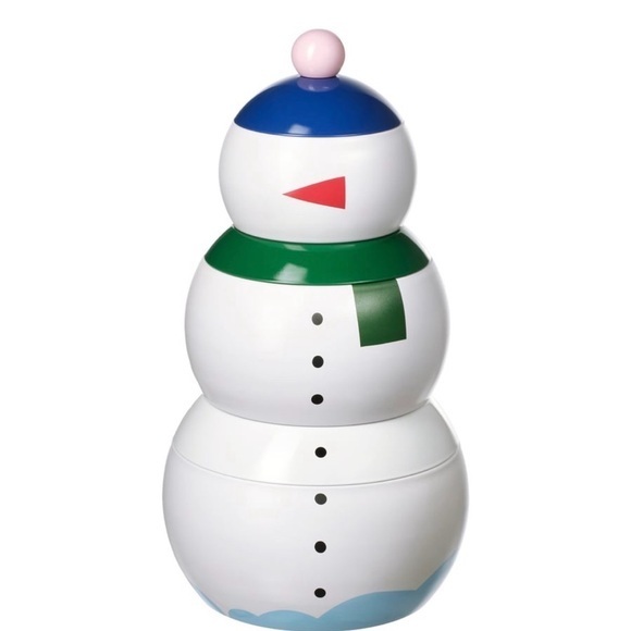 IKEA Other - Cookie tin snowman IKEA Colorful Stacking dry good storage Christmas table decor